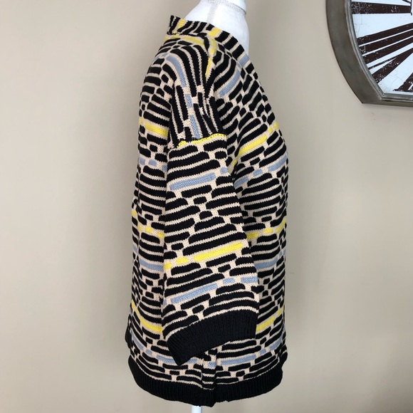 Black & Yellow Knit Cardigan Sweater - Picture 5 of 8